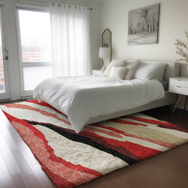 Dalyn Lorenzo LN4 Red Rug shown in a room