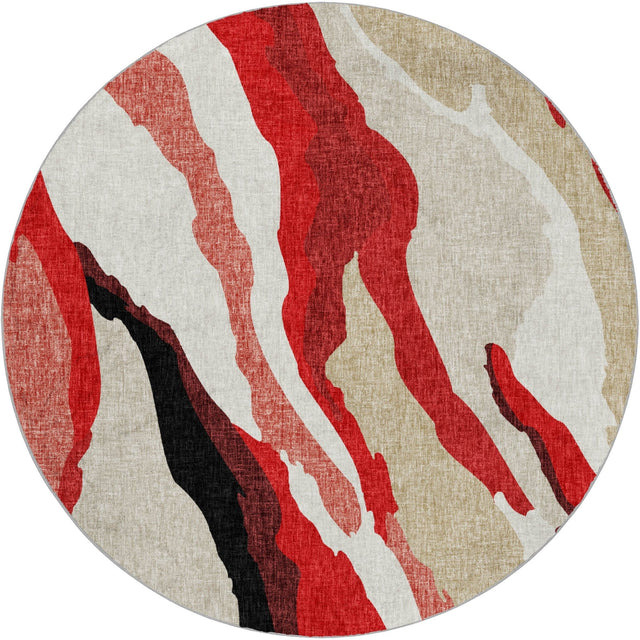 Dalyn Lorenzo LN4 Red Rug round rug