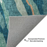 Dalyn Lorenzo LN4 Teal Rug backing detail