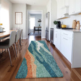 Dalyn Lorenzo LN4 Teal Rug shown in a room