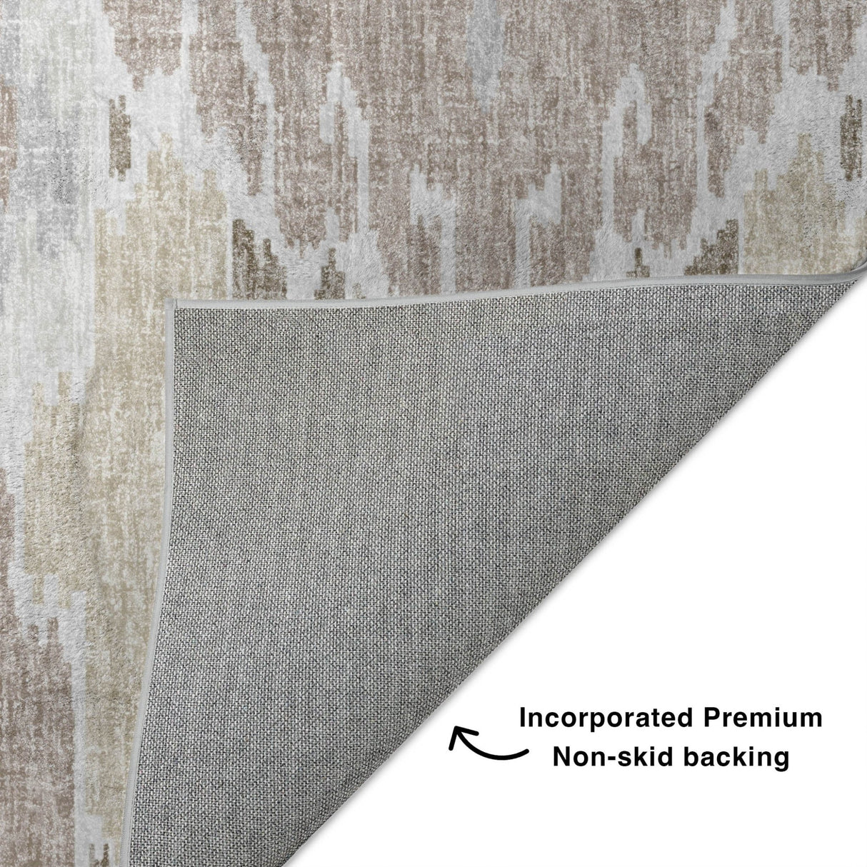 Dalyn Lorenzo LN5 Ivory Rug backing detail