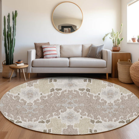 Dalyn Lorenzo LN5 Ivory Rug shown in a room