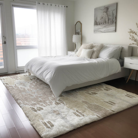 Dalyn Lorenzo LN5 Ivory Rug shown in a room