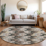 Dalyn Lorenzo LN6 Charcoal Rug shown in a room