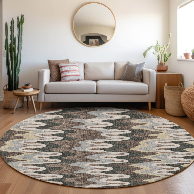 Dalyn Lorenzo LN6 Charcoal Rug shown in a room