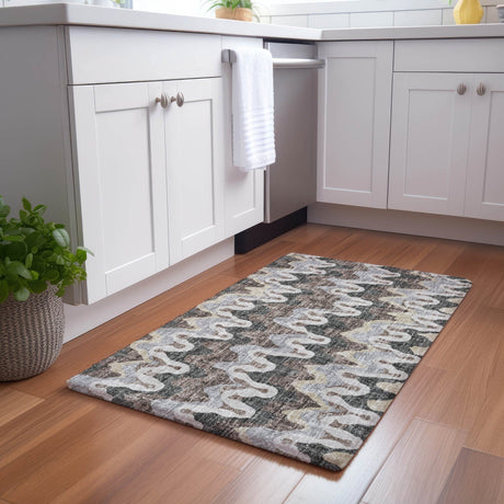 Dalyn Lorenzo LN6 Charcoal Rug shown in a room