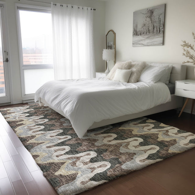 Dalyn Lorenzo LN6 Charcoal Rug shown in a room