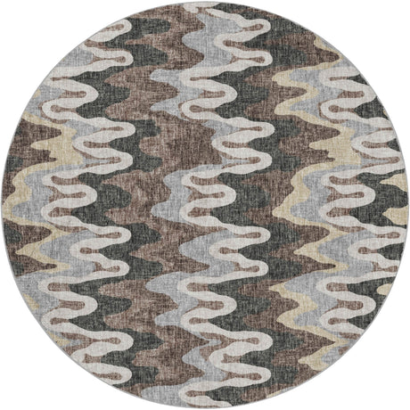 Dalyn Lorenzo LN6 Charcoal Rug round rug