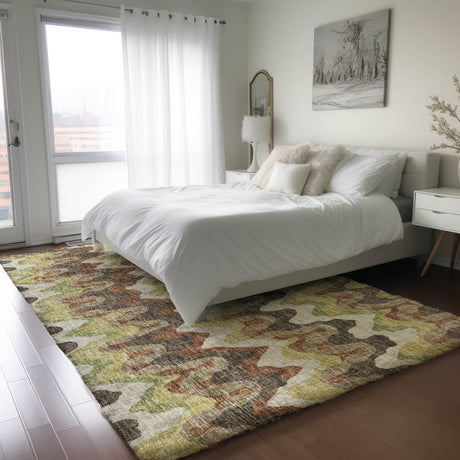 Dalyn Lorenzo LN6 Chocolate Rug shown in a room