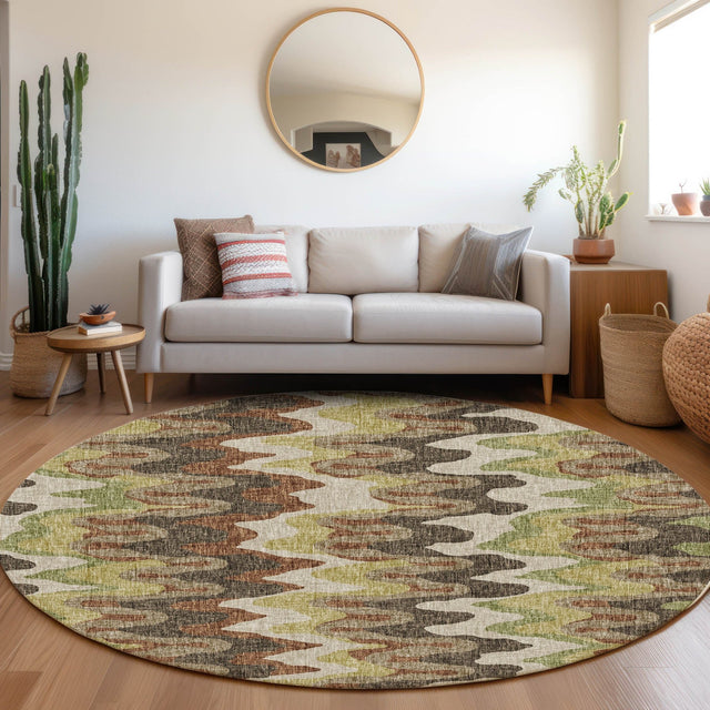 Dalyn Lorenzo LN6 Chocolate Rug shown in a room