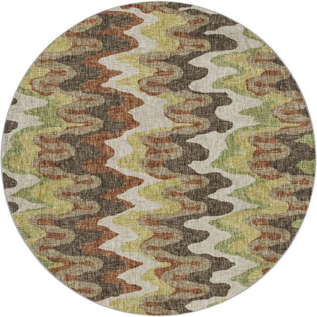 Dalyn Lorenzo LN6 Chocolate Rug round rug