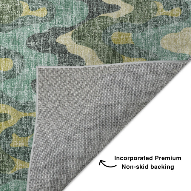 Dalyn Lorenzo LN6 Teal Rug backing detail
