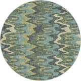 Dalyn Lorenzo LN6 Teal Rug round rug
