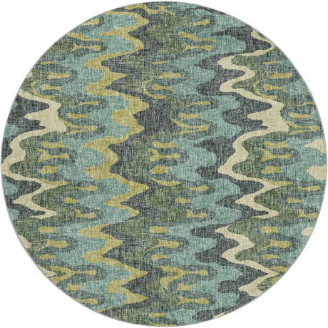 Dalyn Lorenzo LN6 Teal Rug round rug