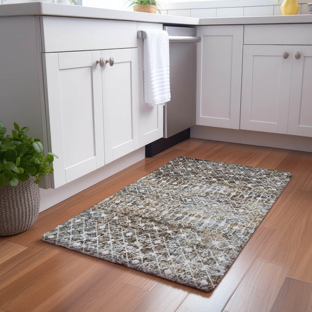 Dalyn Lorenzo LN7 Brown Rug shown in a room