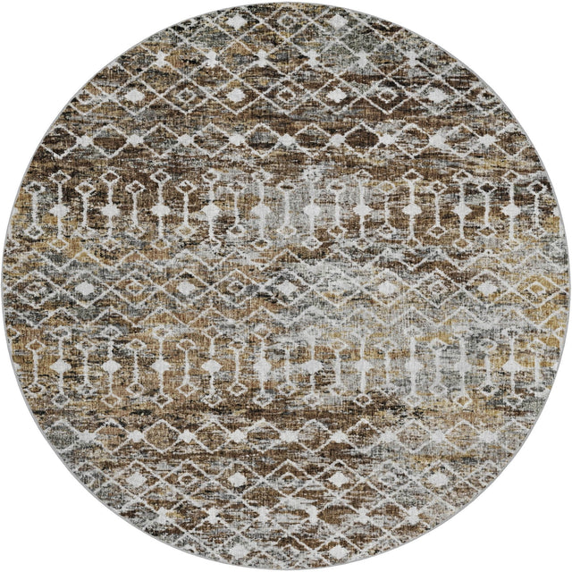 Dalyn Lorenzo LN7 Brown Rug round rug