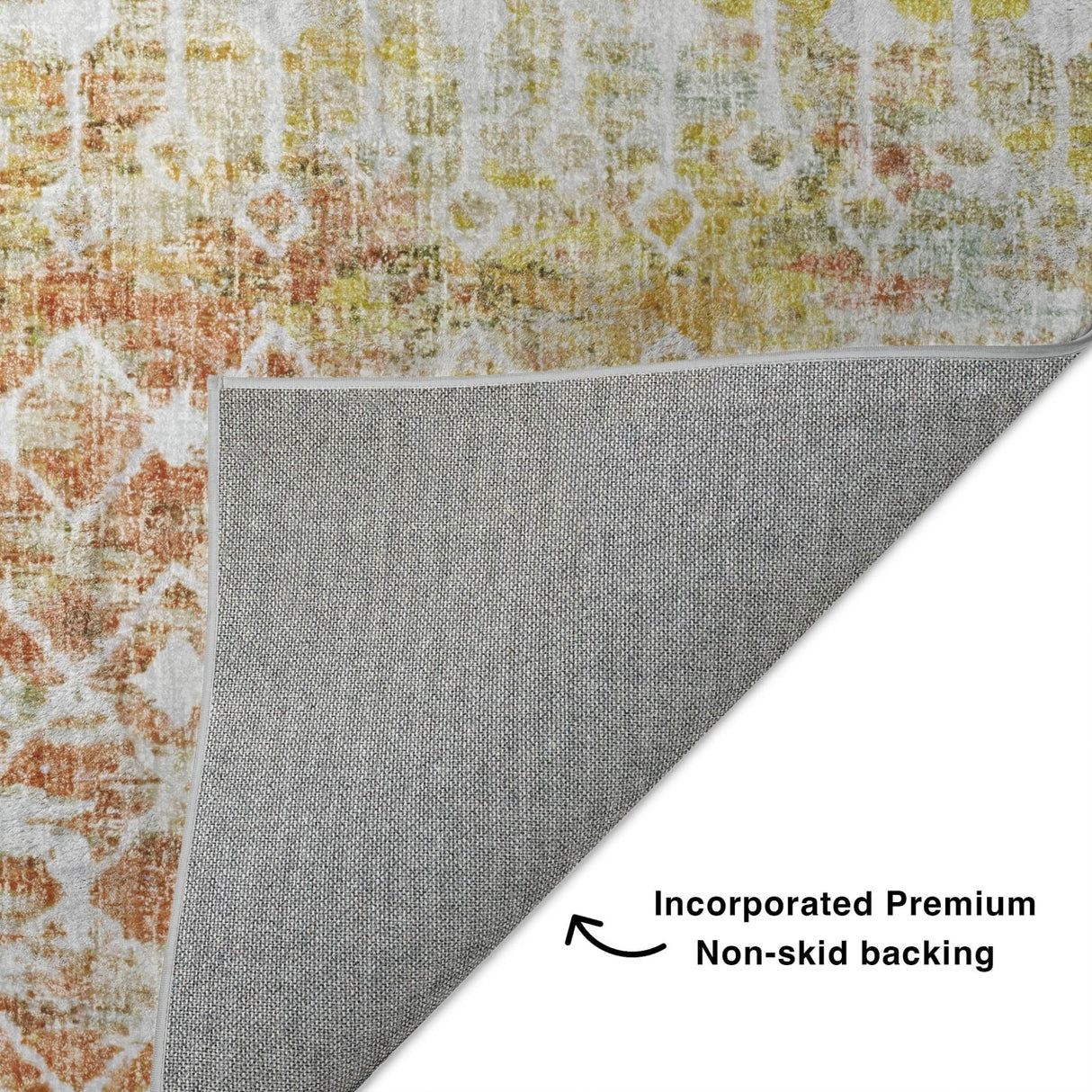 Dalyn Lorenzo LN7 Peach Rug backing detail