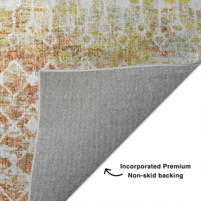 Dalyn Lorenzo LN7 Peach Rug backing detail