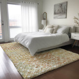 Dalyn Lorenzo LN7 Peach Rug shown in a room