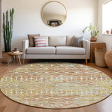 Dalyn Lorenzo LN7 Peach Rug shown in a room