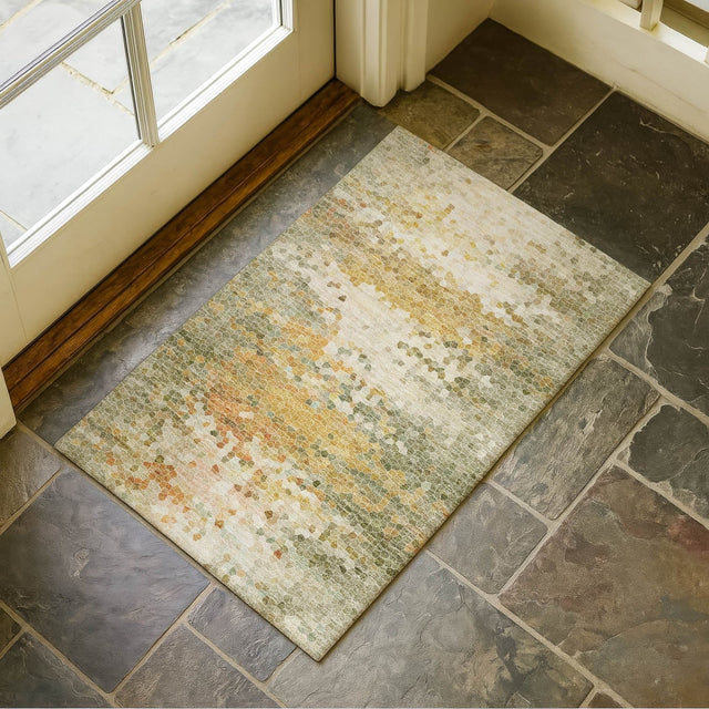 Dalyn Lumara LM1 Aloe Rug shown in a room