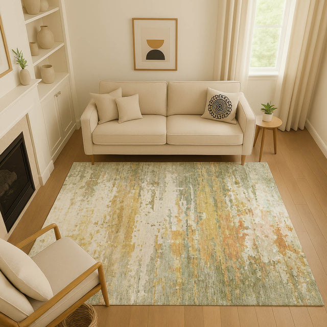Dalyn Lumara LM1 Aloe Rug shown in a room