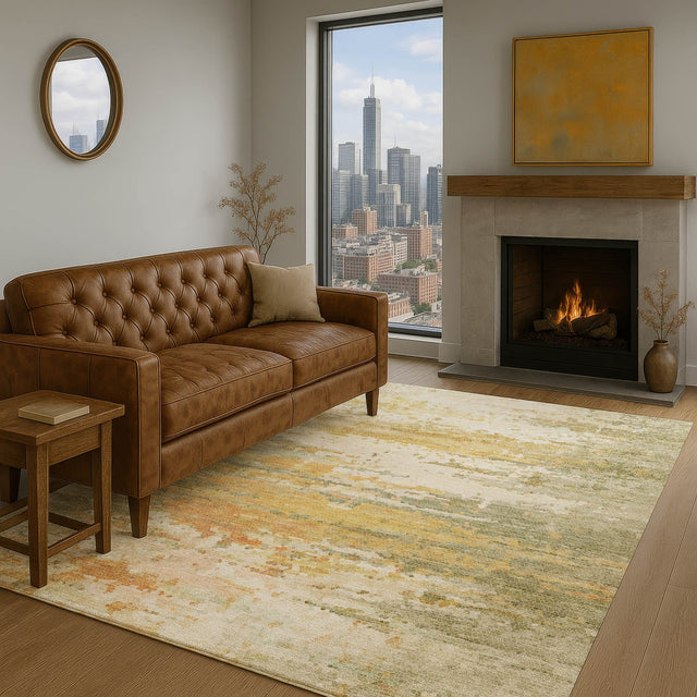 Dalyn Lumara LM1 Aloe Rug shown in a room