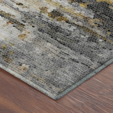Dalyn Lumara LM1 Graphite Rug corner detail