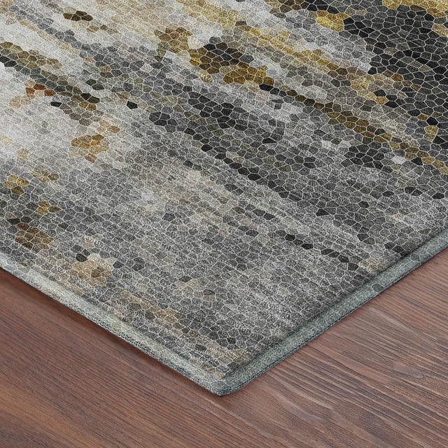 Dalyn Lumara LM1 Graphite Rug corner detail