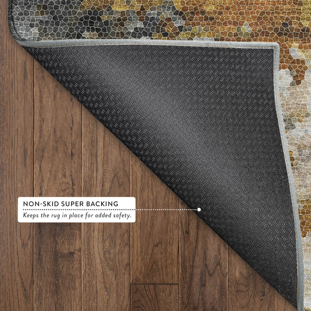 Dalyn Lumara LM1 Graphite Rug backing detail