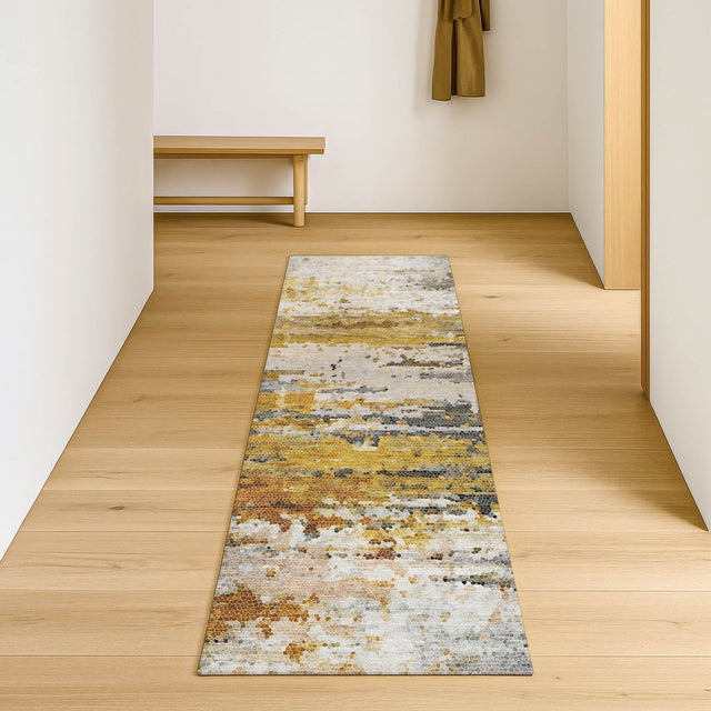 Dalyn Lumara LM1 Graphite Rug shown in a room