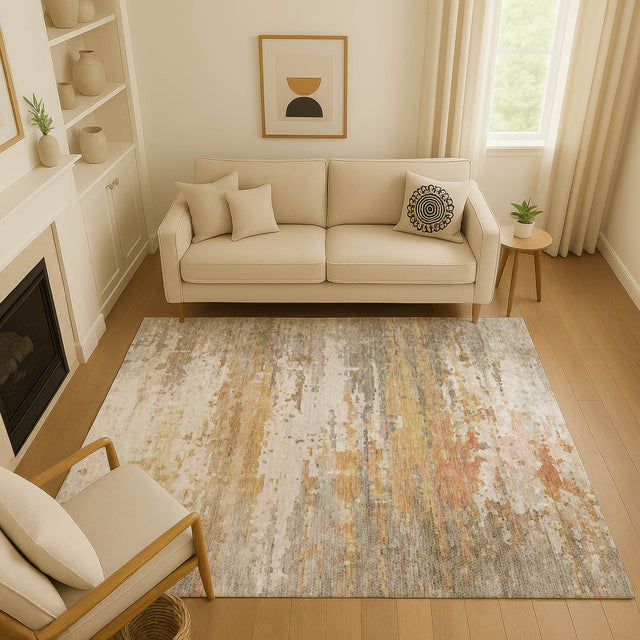 Dalyn Lumara LM1 Khaki Rug shown in a room