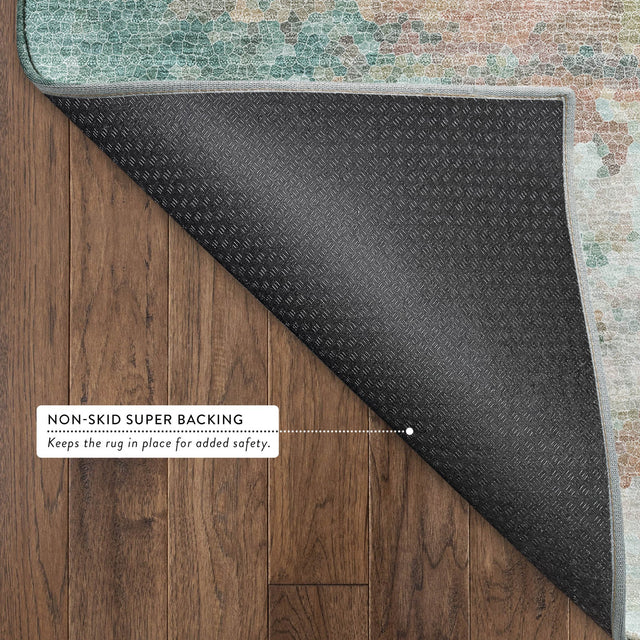 Dalyn Lumara LM1 Seafoam Rug backing detail