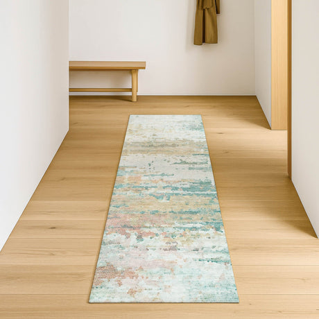 Dalyn Lumara LM1 Seafoam Rug shown in a room