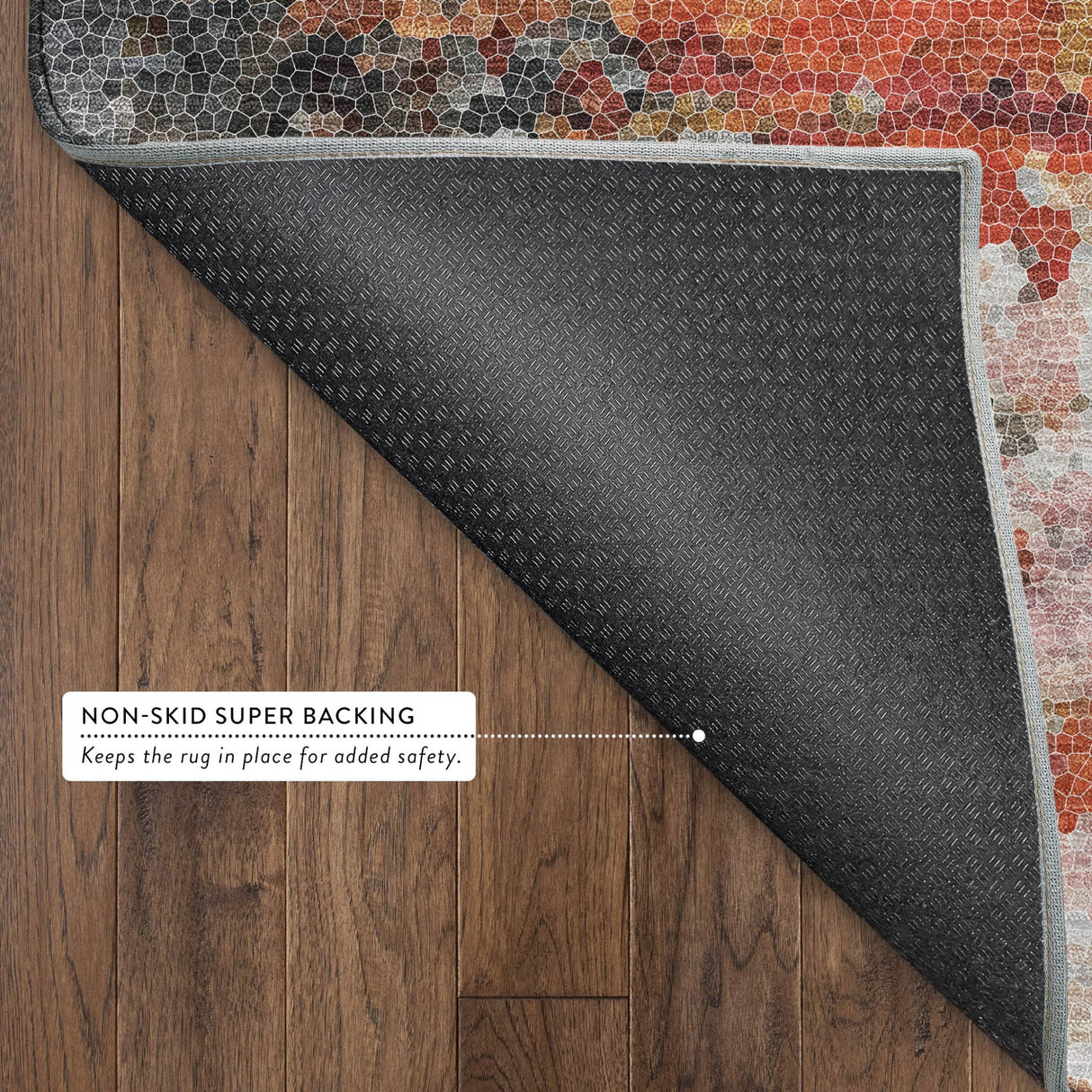 Dalyn Lumara LM1 Volcano Rug backing detail