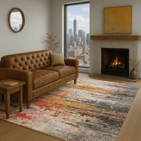 Dalyn Lumara LM1 Volcano Rug shown in a room