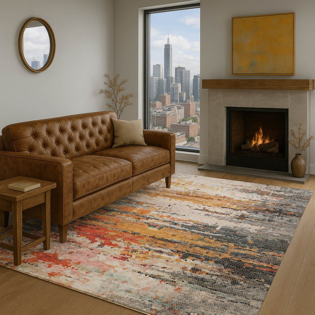 Dalyn Lumara LM1 Volcano Rug shown in a room