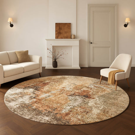 Dalyn Lumara LM2 Copper Rug shown in a room