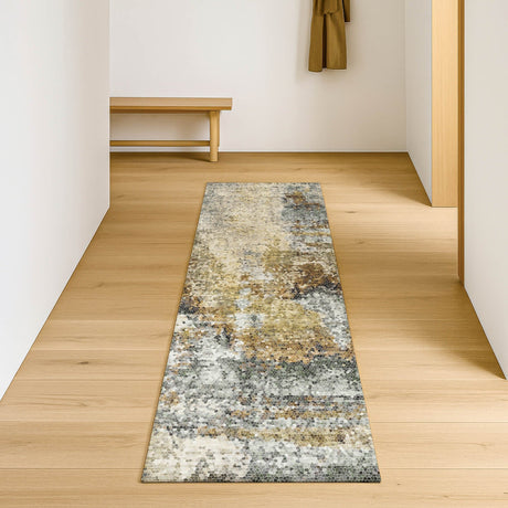 Dalyn Lumara LM2 Khaki Rug shown in a room