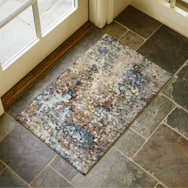 Dalyn Lumara LM2 Putty Rug shown in a room