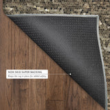 Dalyn Lumara LM3 Brown Rug backing detail