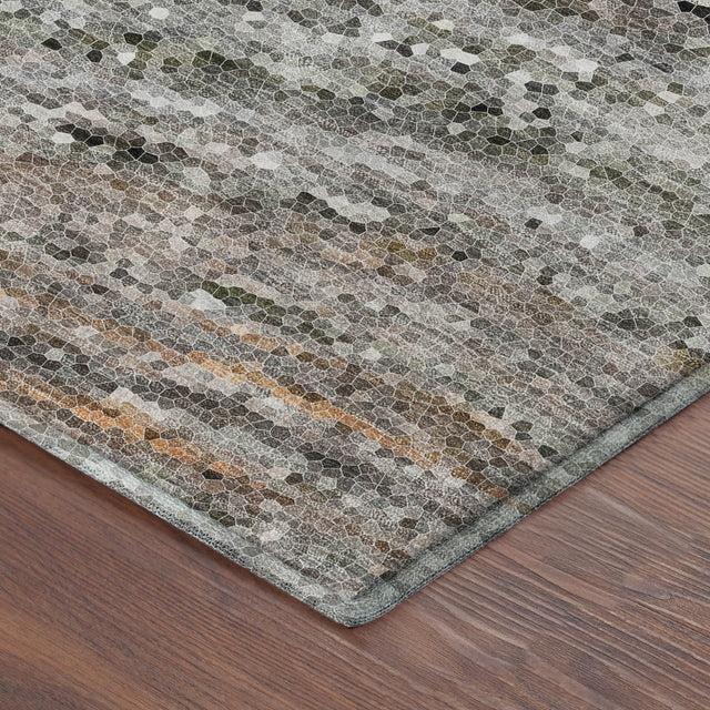 Dalyn Lumara LM3 Pewter Rug corner detail