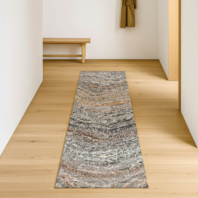 Dalyn Lumara LM3 Pewter Rug shown in a room