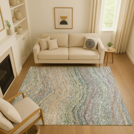 Dalyn Lumara LM3 Sage Rug shown in a room