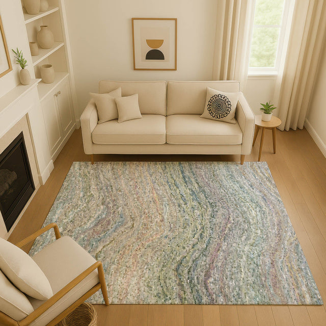 Dalyn Lumara LM3 Sage Rug shown in a room