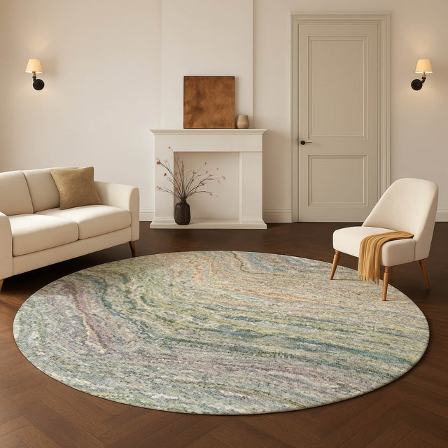 Dalyn Lumara LM3 Sage Rug shown in a room