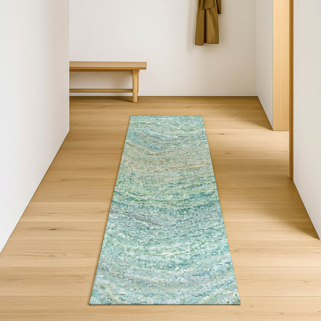 Dalyn Lumara LM3 Teal Rug shown in a room