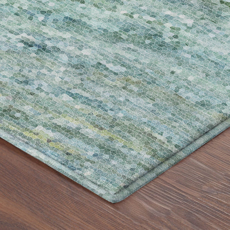 Dalyn Lumara LM3 Teal Rug corner detail