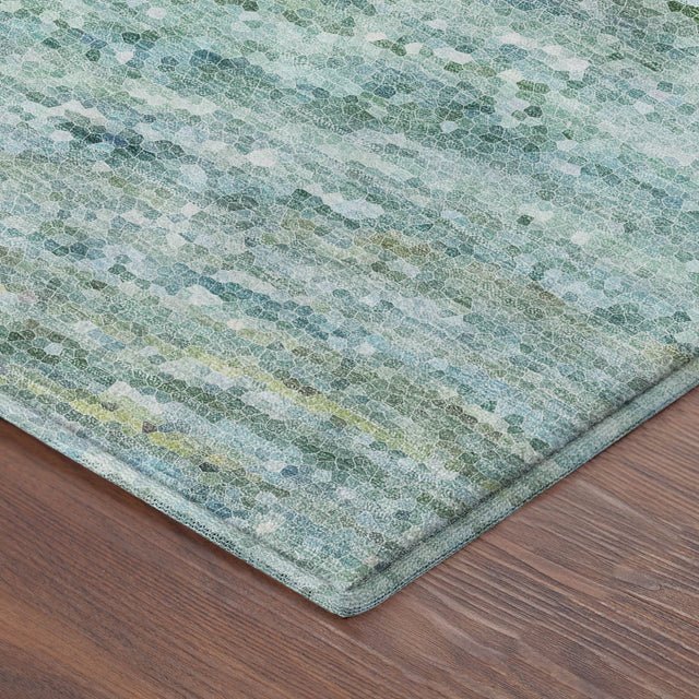 Dalyn Lumara LM3 Teal Rug corner detail