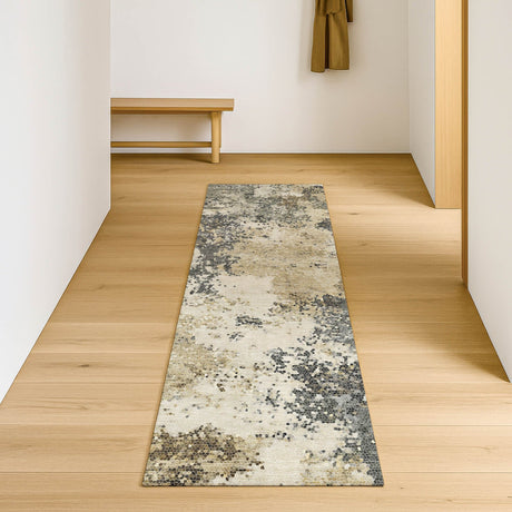 Dalyn Lumara LM4 Pewter Rug shown in a room